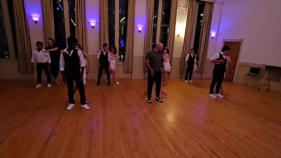 A Dance 4 a Cause group class with beginners and regulars dancing together