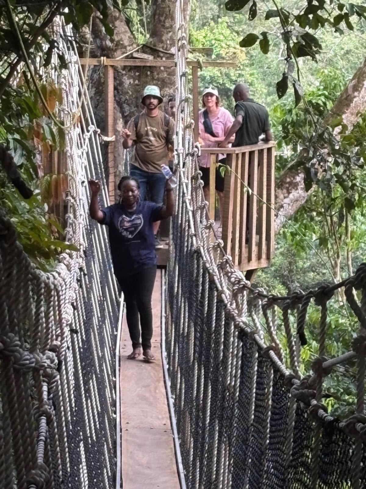 The Kakum canopy walkway in Ghana